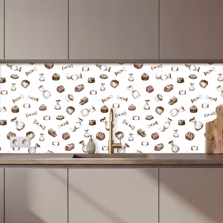 Crédence cuisine - Bonbons - Vintage - Chocolat - Design — 1