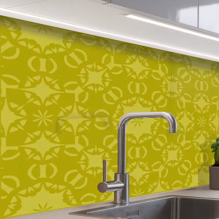 Crédence cuisine - Boussole - Vert - Motifs — 1