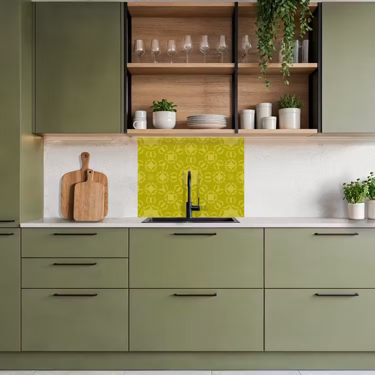 Crédence cuisine - Boussole - Vert - Motifs — 7