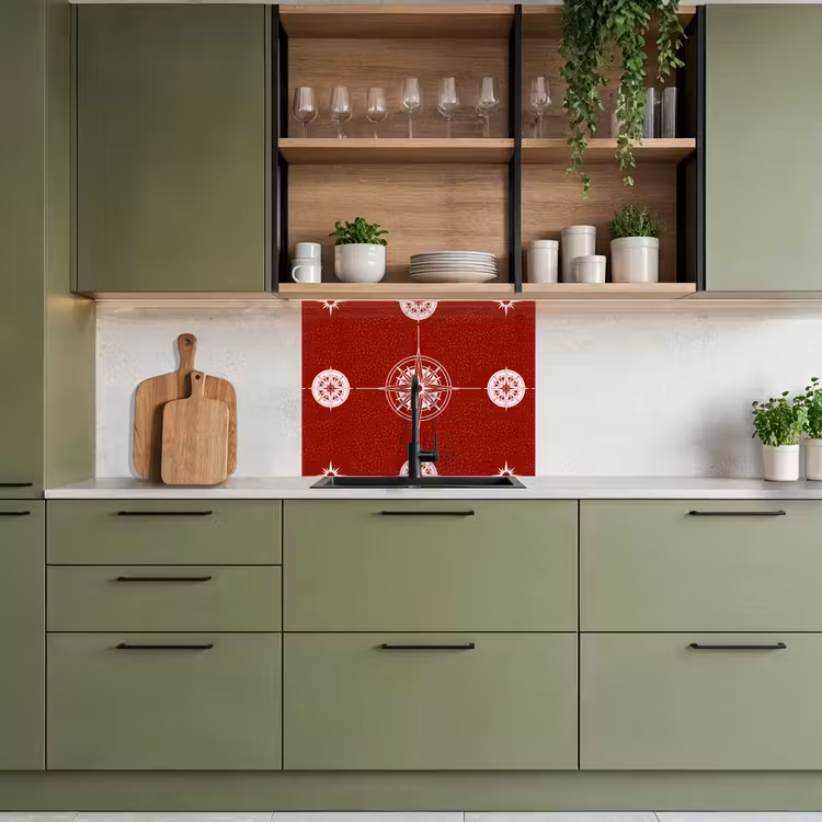 Crédence cuisine - Boussole - Voyage - Motifs — 7