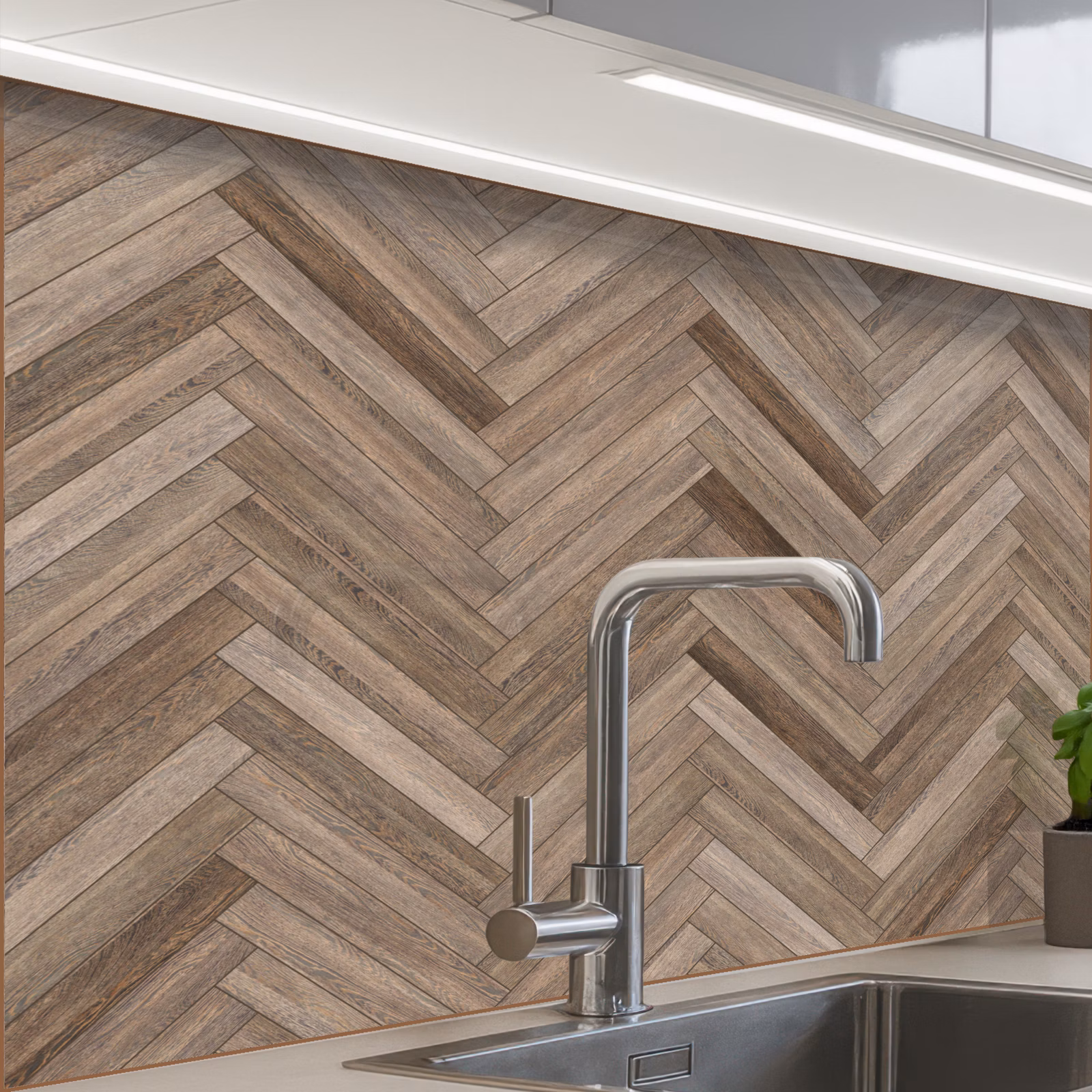 Crédence cuisine - Motifs - Bois - Marron — 1