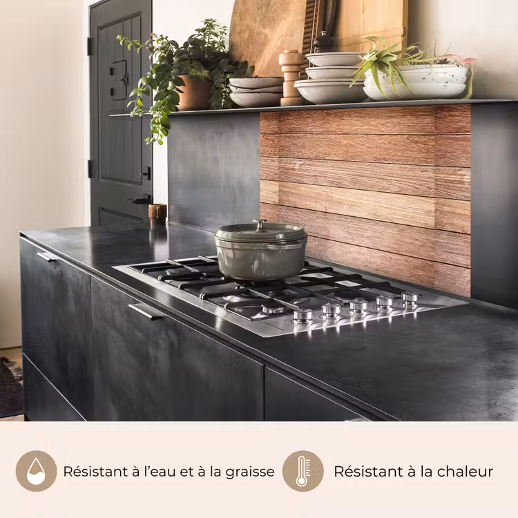 Crédence cuisine - Chêne - Planches - Motifs — 4