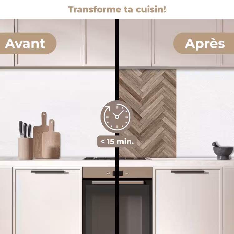 Crédence cuisine - Motifs - Bois - Marron — 2