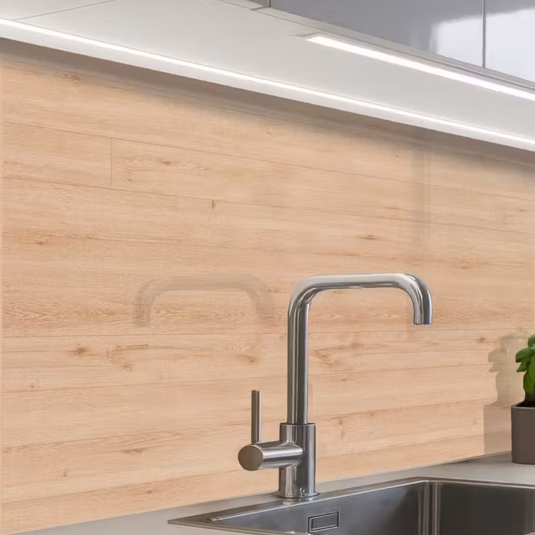 Crédence cuisine - Bois - Motifs - Étagères — 1