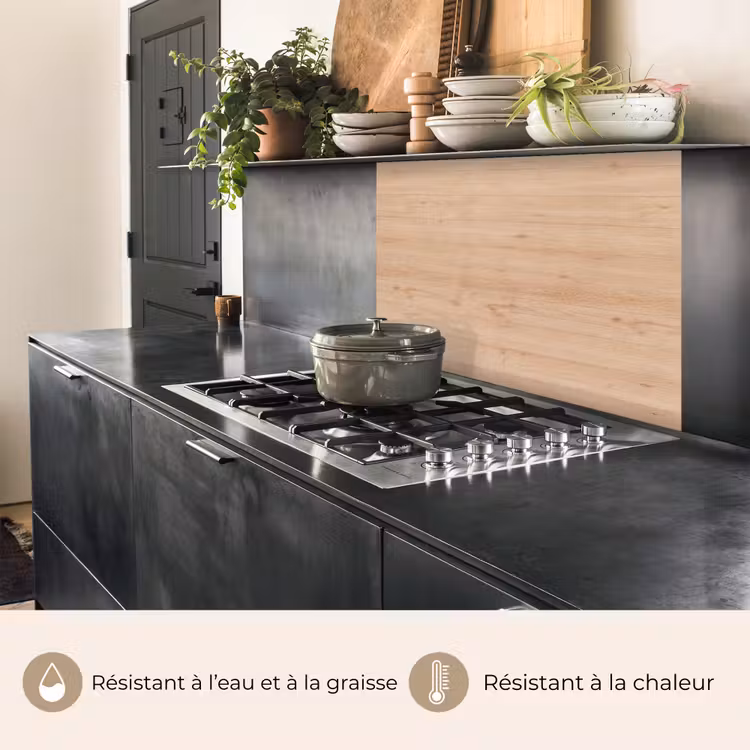 Crédence cuisine - Bois - Motifs - Étagères — 4