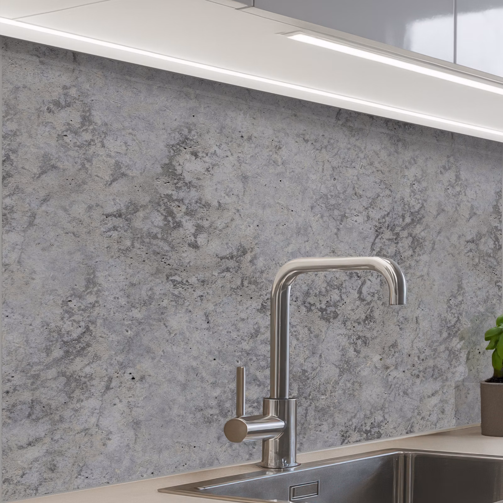 Crédence cuisine - Industriel - Béton - Motifs — 1