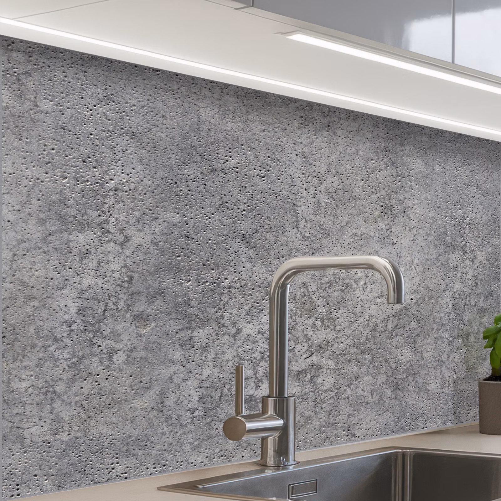 Crédence cuisine - Motifs - Industriel - Béton — 1