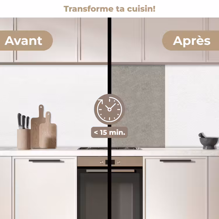 Crédence cuisine - Béton - Gris - Motifs - Industriel — 2