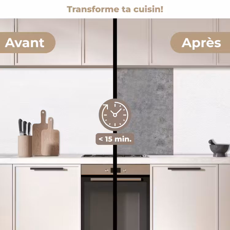 Crédence cuisine - Béton - Industriel - Motifs — 2