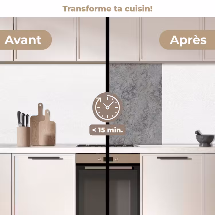 Crédence cuisine - Industriel - Béton - Motifs — 2