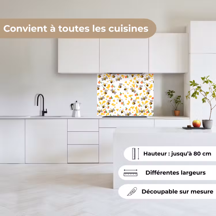 Crédence cuisine - Miel - Abeille - Fleurs - Printemps — 6