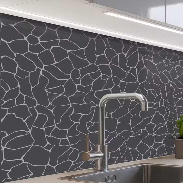Crédence cuisine - Design - Géométrie - Noir — 1