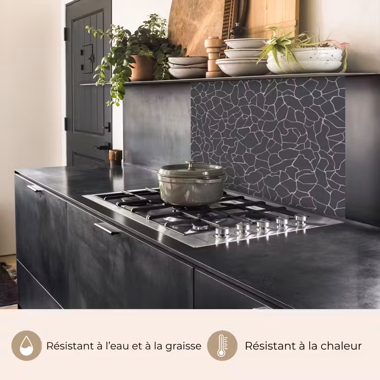 Crédence cuisine - Design - Géométrie - Noir — 4