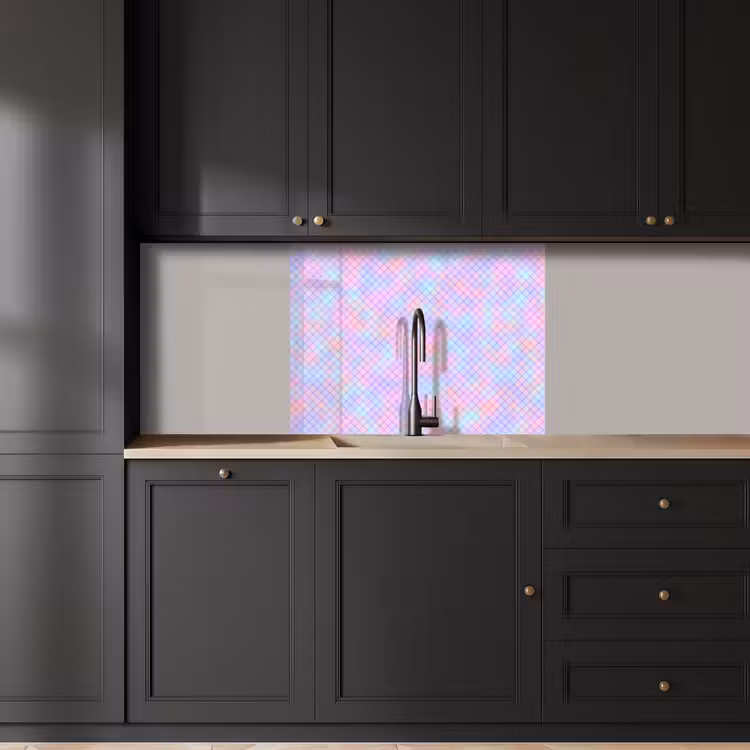 Crédence cuisine - Design - Géométrie - Rose — 5