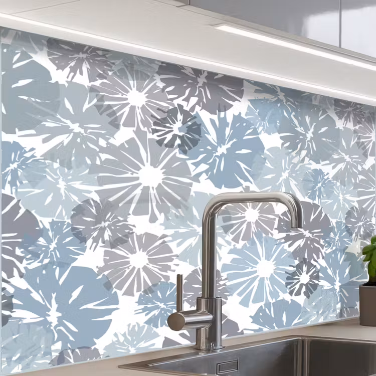 Crédence cuisine - Fleurs - Abstrait - Motif — 1