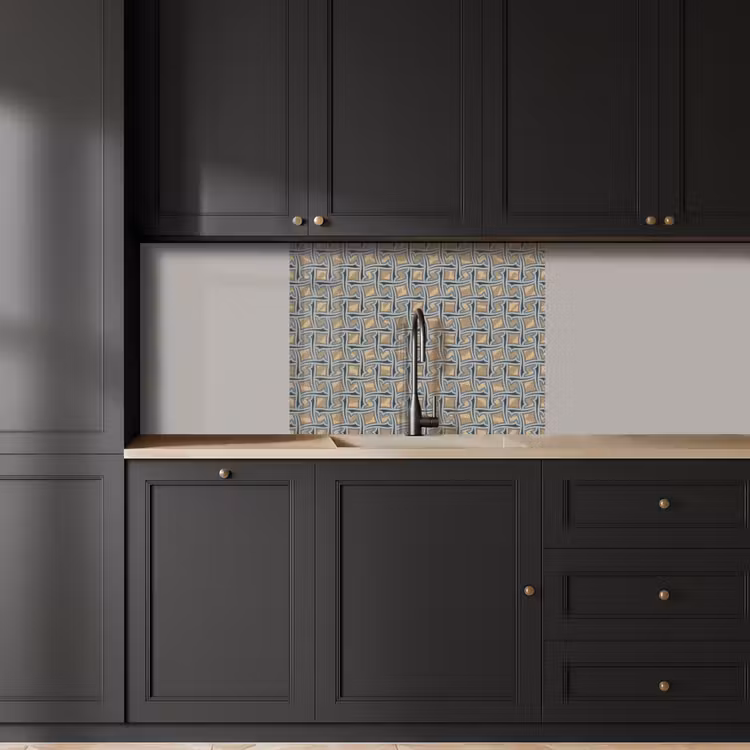 Crédence cuisine - Marron - Motifs - Géométrie — 5