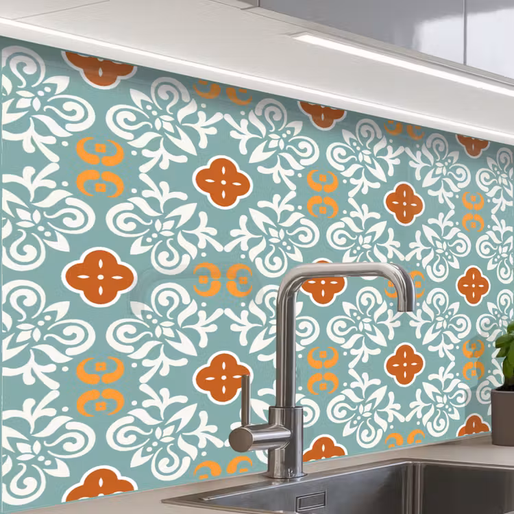 Crédence cuisine - Motifs - Fleurs - Abstrait — 1