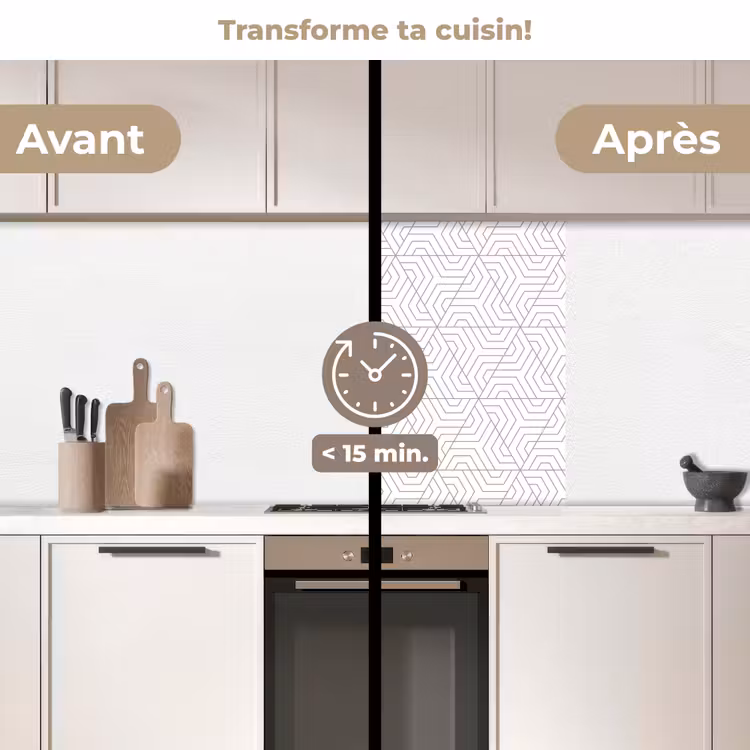 Crédence cuisine - Abstrait - Modèles - Conception - Triangle — 2