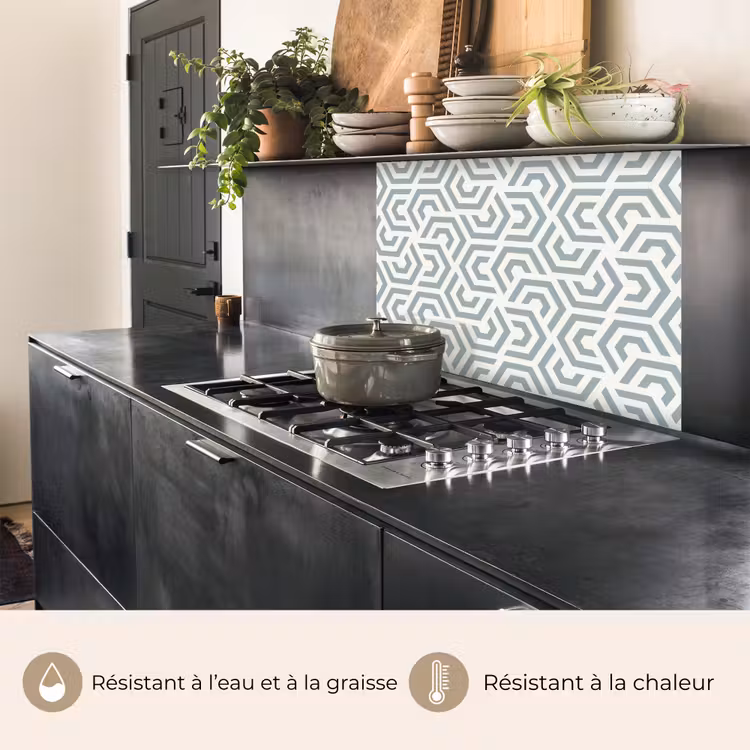Crédence cuisine - Design - Ligne - Motif - Vert — 4
