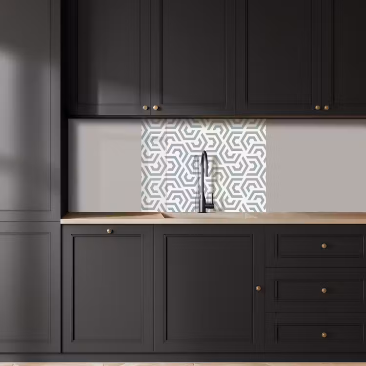 Crédence cuisine - Design - Ligne - Motif - Vert — 5