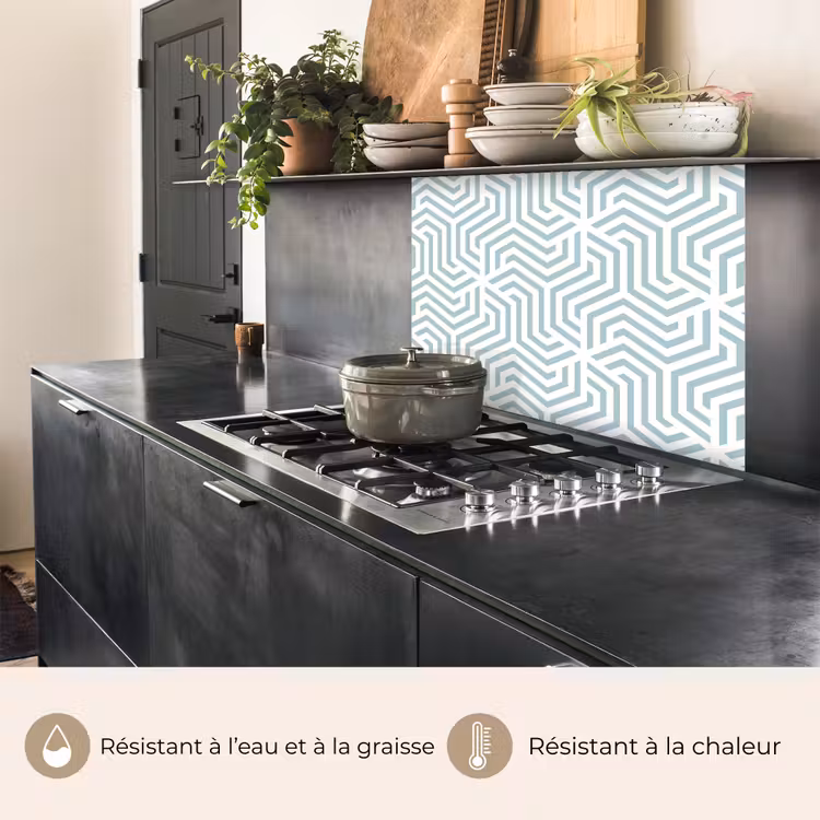 Crédence cuisine - Motif - Ligne - Design - Vert — 4