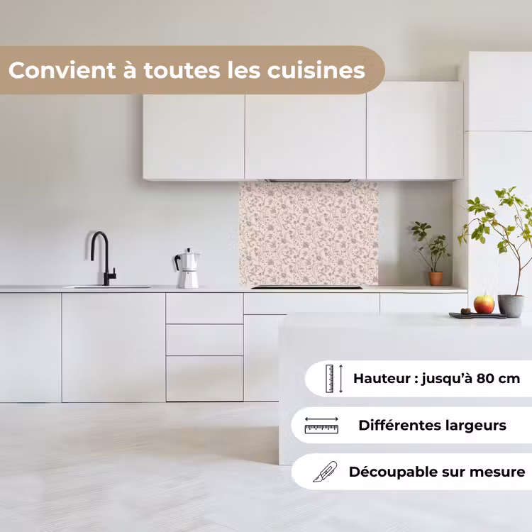 Crédence cuisine - Motif - Fleurs - Violet — 6