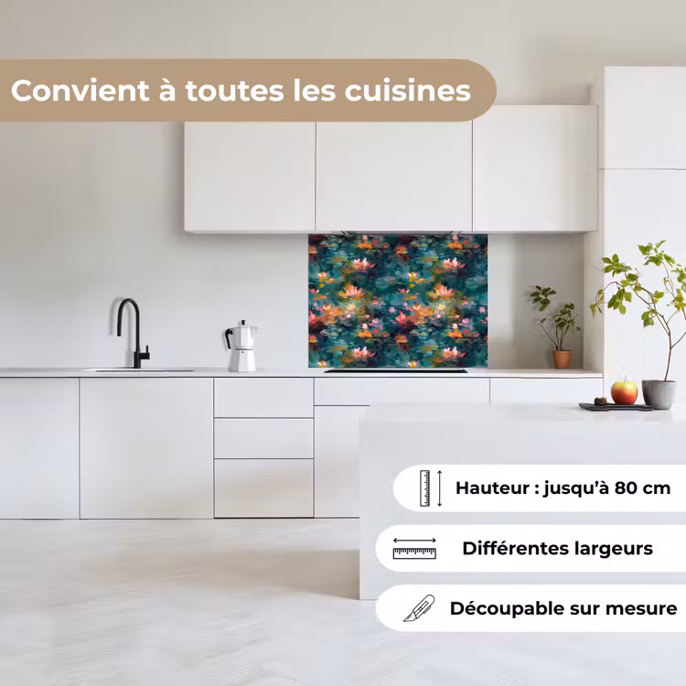 Crédence cuisine - Nénuphars - Étang - Eau — 6