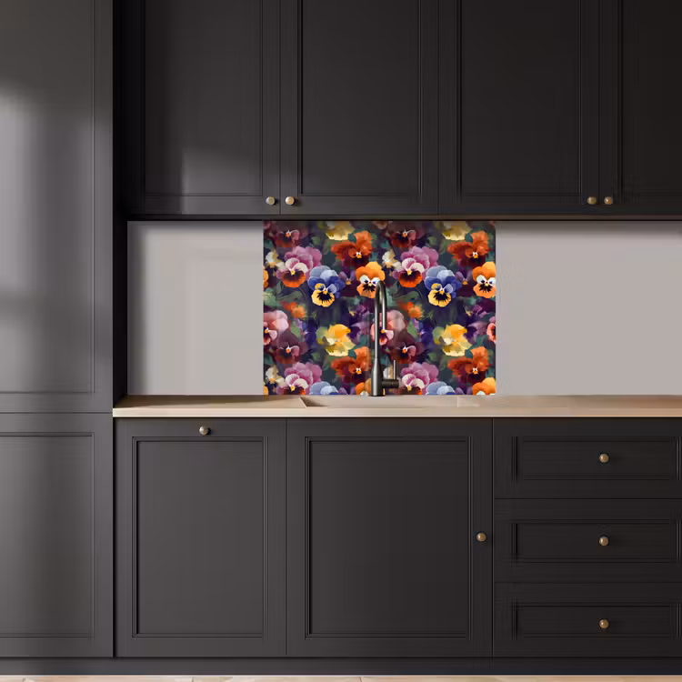 Crédence cuisine - Violettes - Couleurs - Pétales — 5