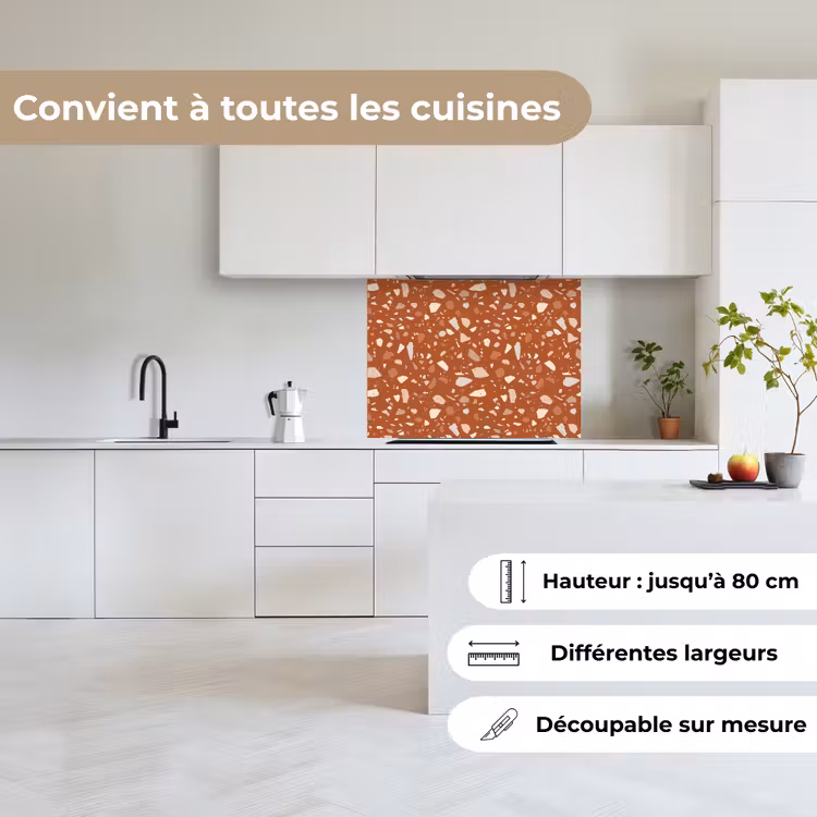 Crédence cuisine - Terrazzo - Motif - Argile — 6