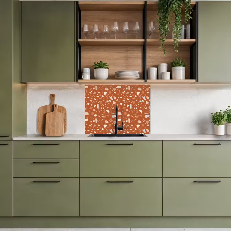 Crédence cuisine - Terrazzo - Motif - Argile — 7