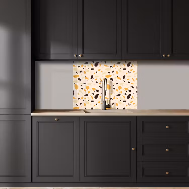 Crédence cuisine - Terrazzo - Motif - Jaune - — 5