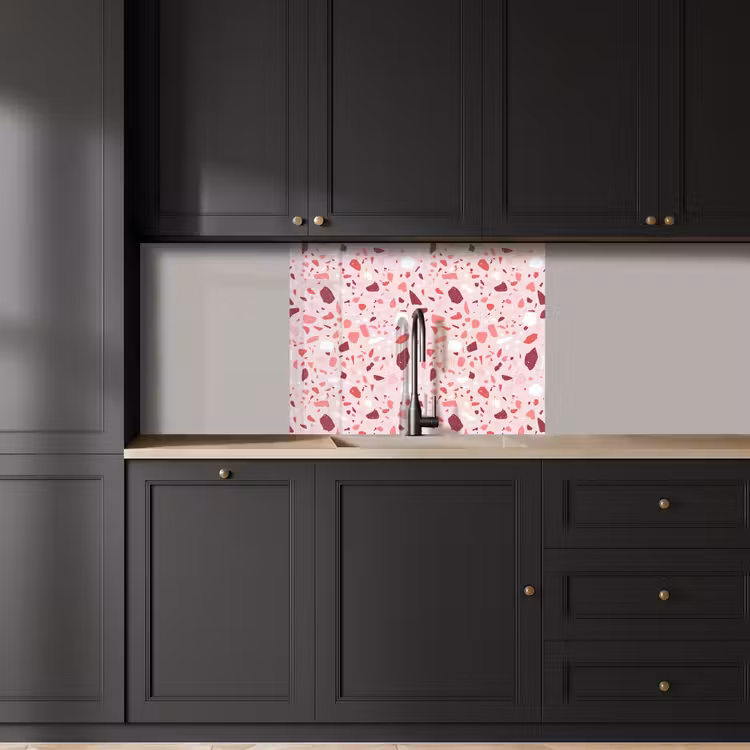 Crédence cuisine - Terrazzo - Motif - Rose — 5