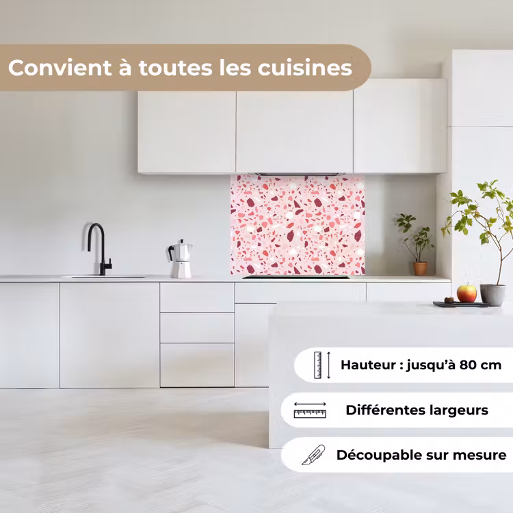 Crédence cuisine - Terrazzo - Motif - Rose — 6