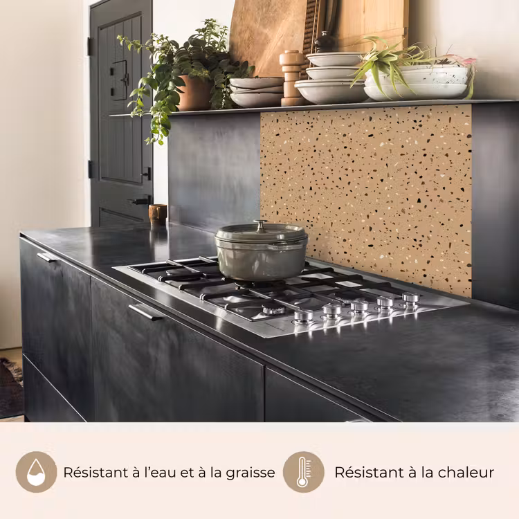 Crédence cuisine - Terrazzo - Motif - Beige — 4