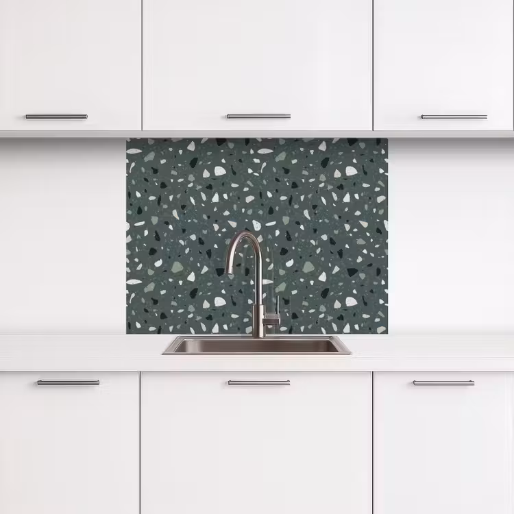 Crédence cuisine - Terrazzo - Motif - Coloré - Vert — 3