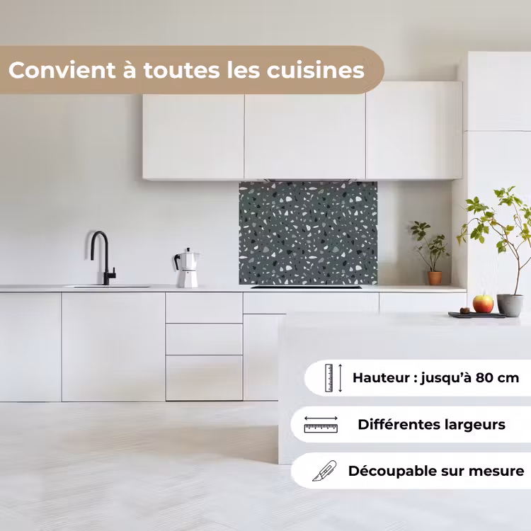 Crédence cuisine - Terrazzo - Motif - Coloré - Vert — 6