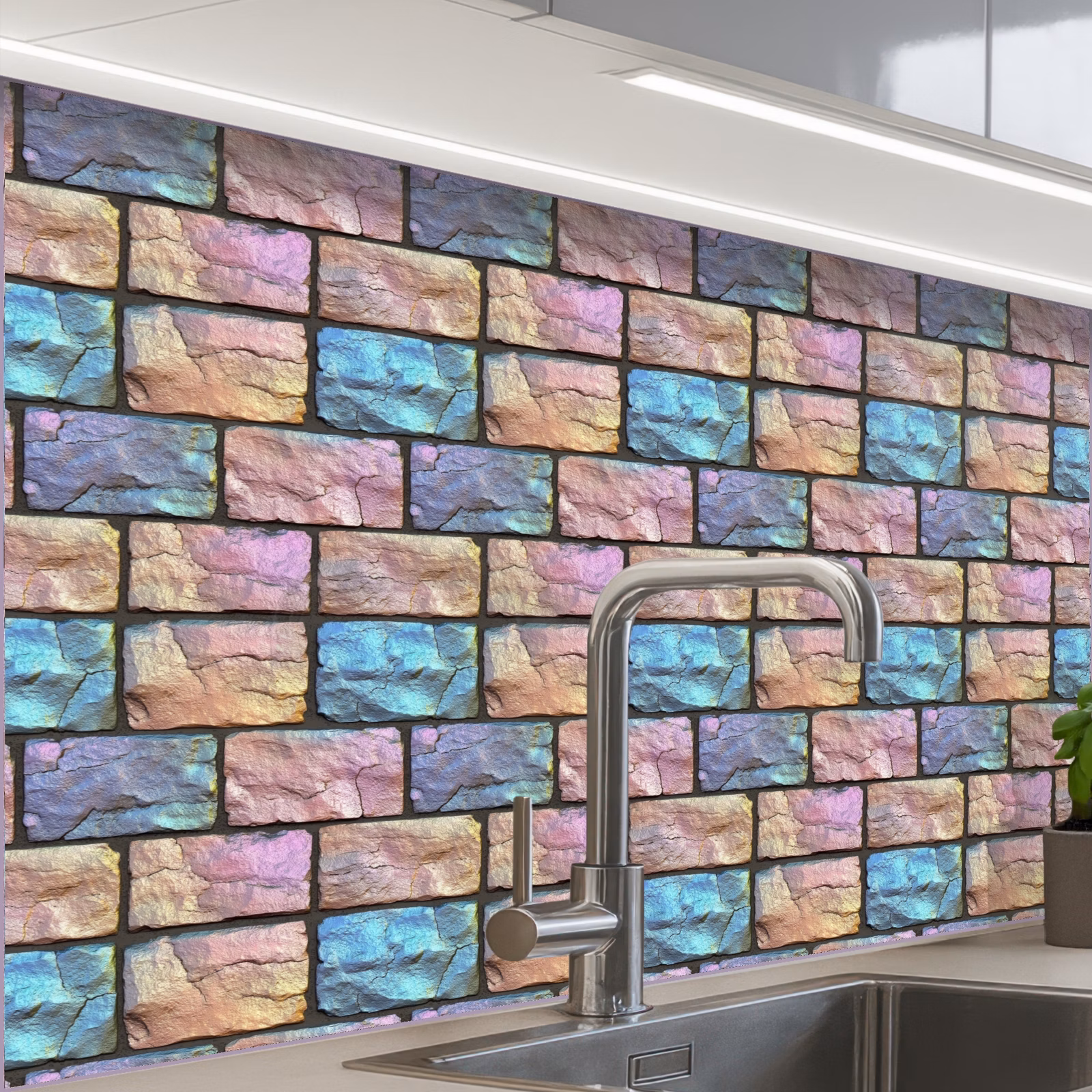 Crédence cuisine - Perle - Briques - Mur — 1