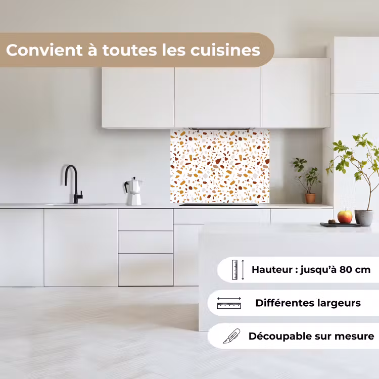 Crédence cuisine - Terrazzo - Motif - Blanc - Urbain — 6