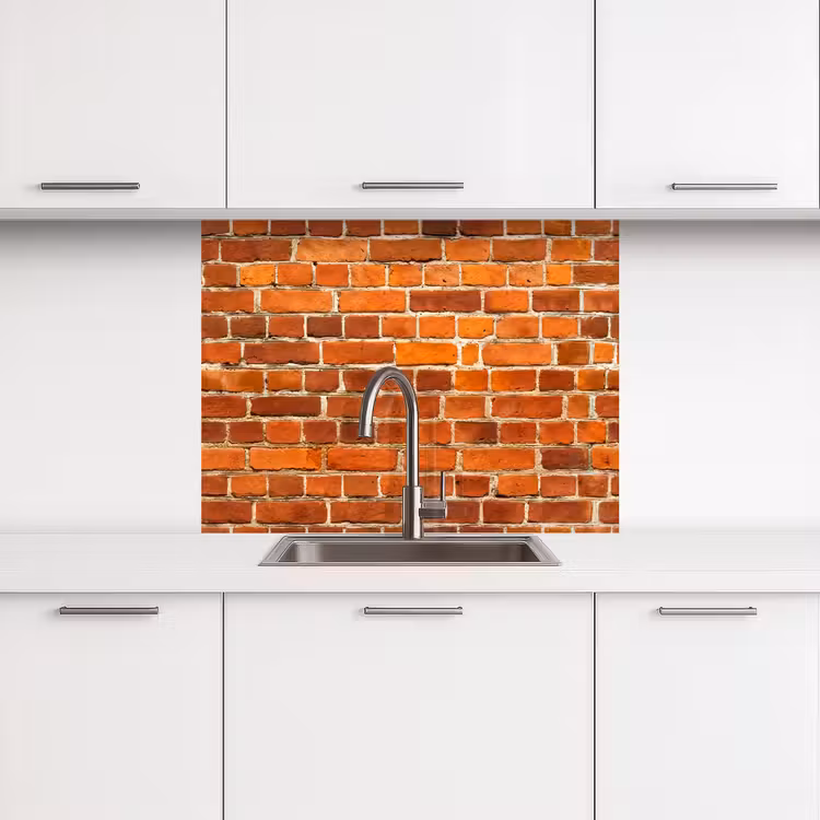 Crédence cuisine - Bakstenen - Muur - Rood — 3
