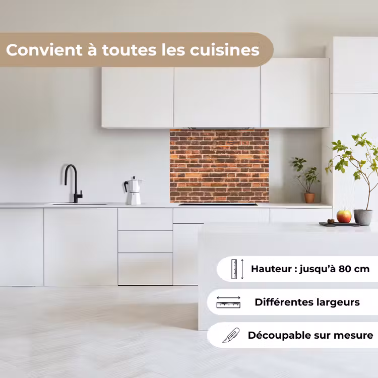 Crédence cuisine - Bakstenen - Oud - Muur — 6