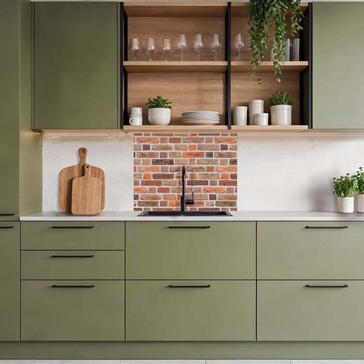 Crédence cuisine - Bakstenen - Rood - Muur - Rustiek — 7