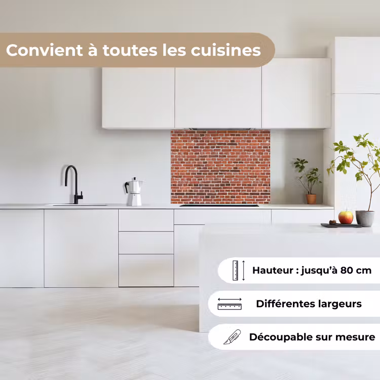 Crédence cuisine - Muur - Bakstenen - Rood - Patroon — 6