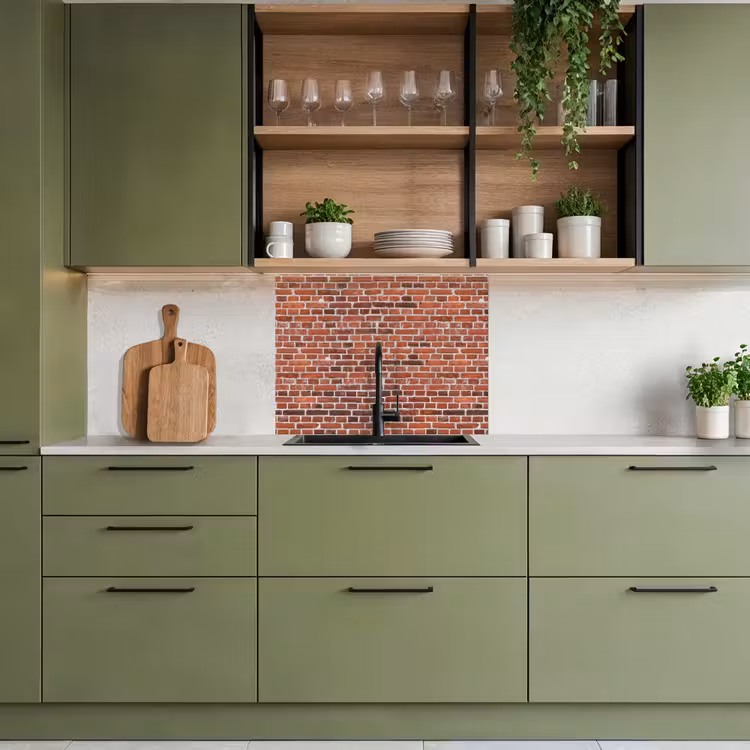 Crédence cuisine - Muur - Bakstenen - Rood - Patroon — 7