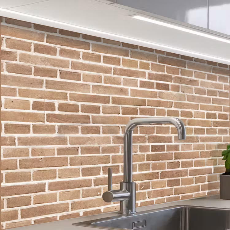 Crédence cuisine - Stenen - Bruin - Licht - Patroon — 1
