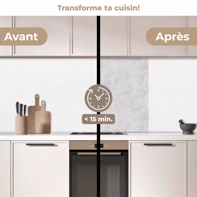 Crédence cuisine - Wit - Muur - Modern — 2