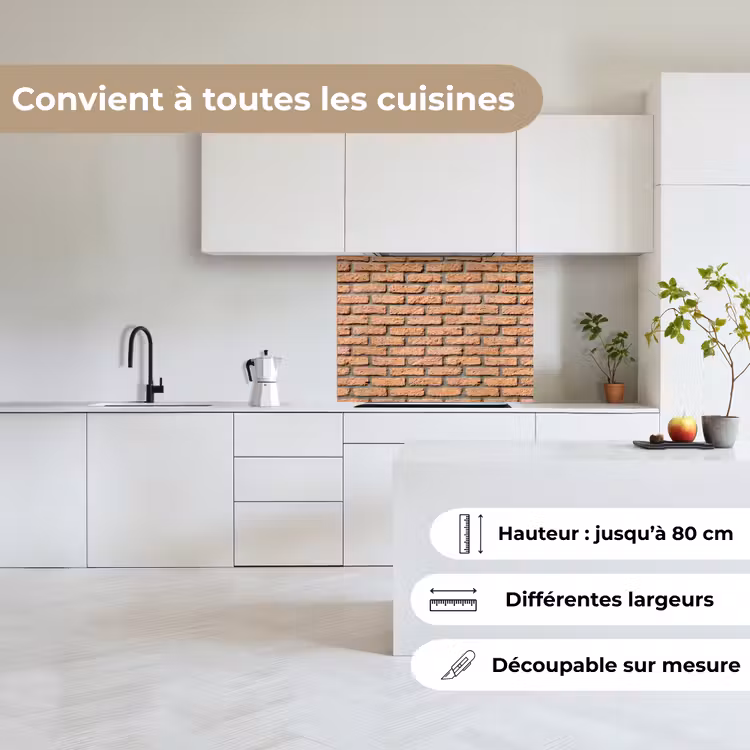 Crédence cuisine - Bakstenen - Rood - Muur — 6