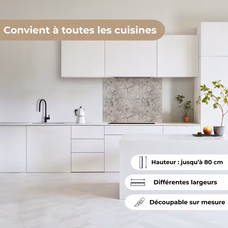 Crédence cuisine - Beton - Grijs - Muur — 6