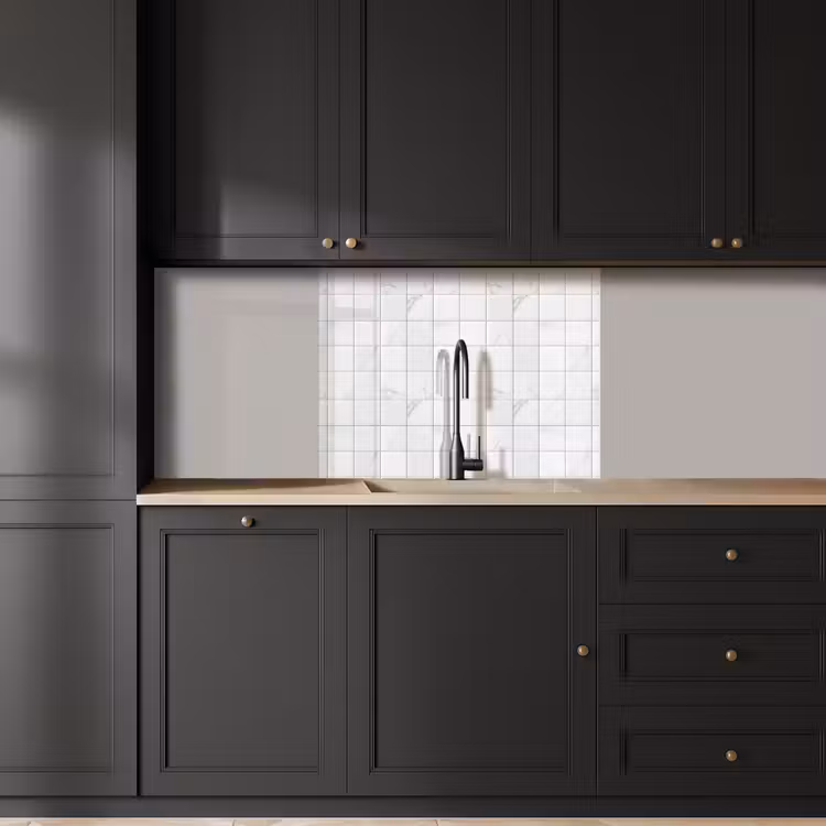 Crédence cuisine - Marbre - Motif - Veines - Blanc — 5