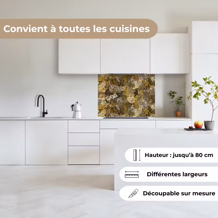 Crédence cuisine - Taches - Noir - Jaune - Rouille — 6
