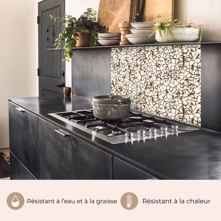 Crédence cuisine - Beige - Motif - Rouille - Peinture — 4